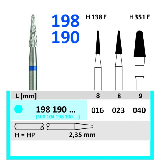 HORICO Burs - Tungsten Carbide Cutters - 198 190